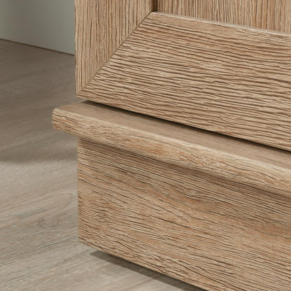 Kitchen Pantry Storage Cabinet with Adjustable Shelves, Brushed Oak Finish for Laundry and Bathroom