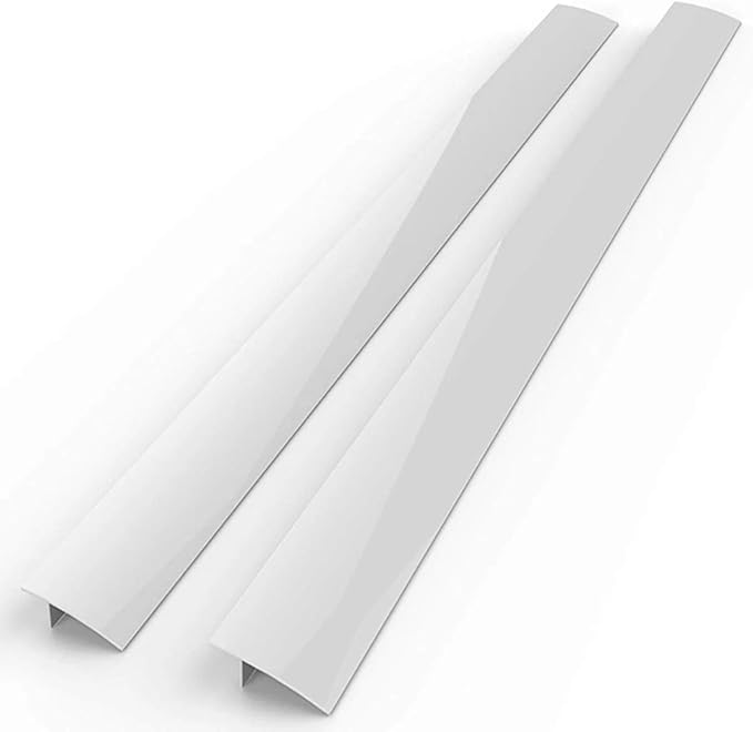 Flexible Silicone Stove Gap Covers 2 Pack, 21" Food Grade Gap Filler Between Counter and Stovetop, Easy to Clean, Black