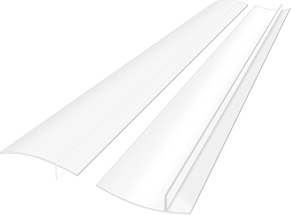 Silicone Stove Gap Covers 2 Pack, Heat Resistant Oven Gap Filler with Anti-Slip Base, Stain Resistant Strips Between Stovetop and Counter