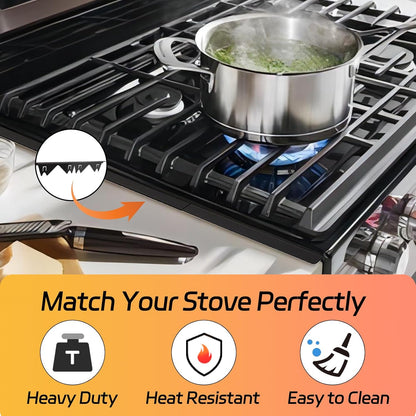 Stainless Steel Stove Counter Gap Cover 13.8-27.6 Inch, 2-Pack Adjustable Heat Resistant Filler, Easy Clean, 0.79 Inch Wide