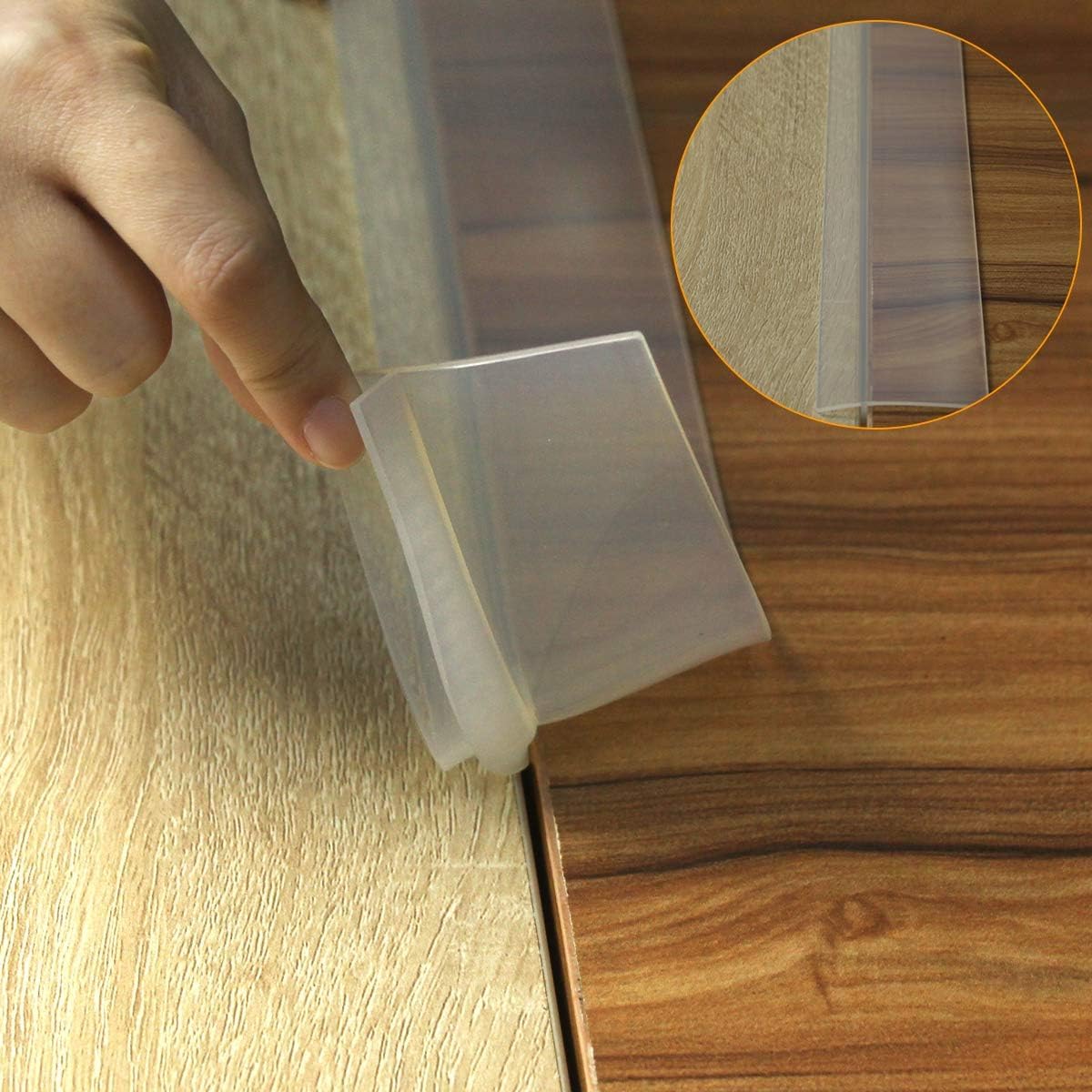 Silicone Stove Gap Covers 2 Pack, 21" Food Grade Flexible Gap Filler Between Stove and Counter, Semi-Clear