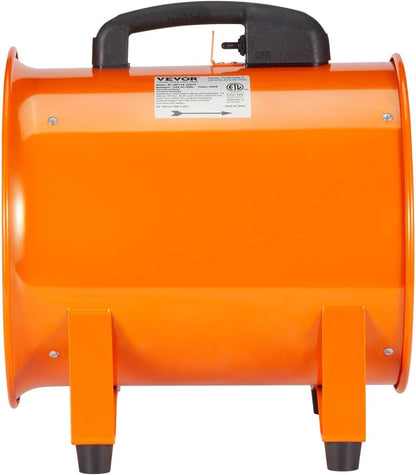 Industrial Portable Air Blower Ventilator, 1070CFM 8" Exhaust Fan with 16.4ft Flexible Duct, 195W High Velocity Air Mover