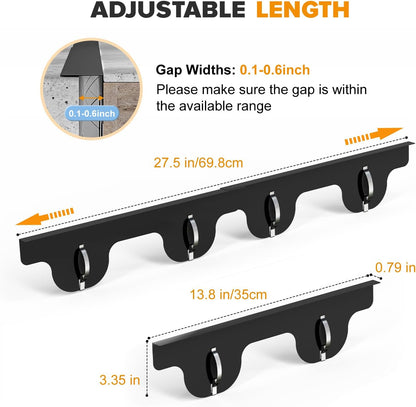 Stove Gap Covers Stainless Steel 2 Pack, Retractable 13.8"-27.5" Oven Gap Filler with Spring Clip, Strong Guard Between Stovetop and Counter