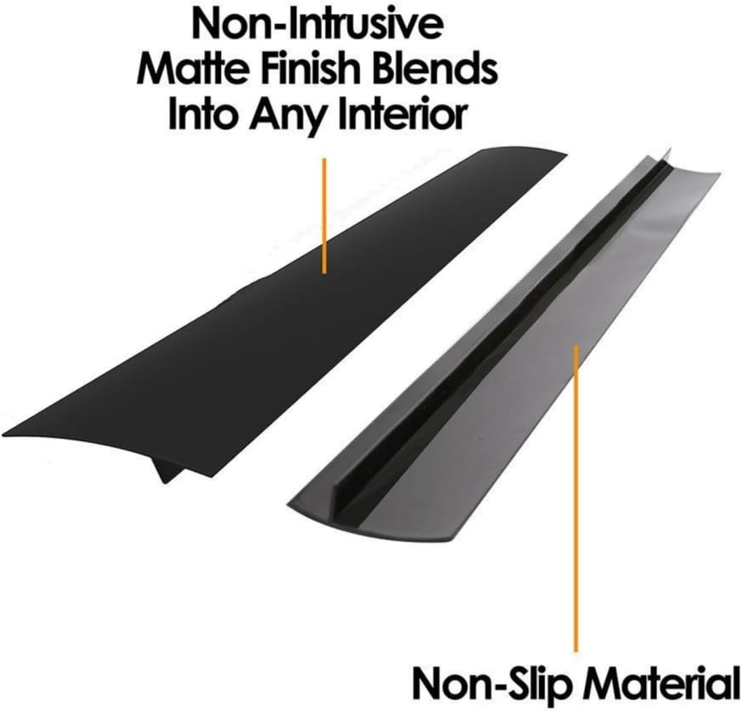 Flexible Silicone Stove Gap Covers 2 Pack, 21" Food Grade Gap Filler Between Counter and Stovetop, Easy to Clean, Black