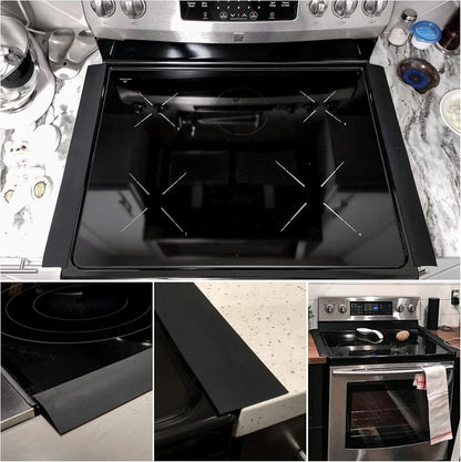 Silicone Stove Gap Cover 21" (2 Pack, Black) – Heat Resistant Kitchen Counter Gap Filler, Easy to Clean Stove Guard Between Stove and Counter